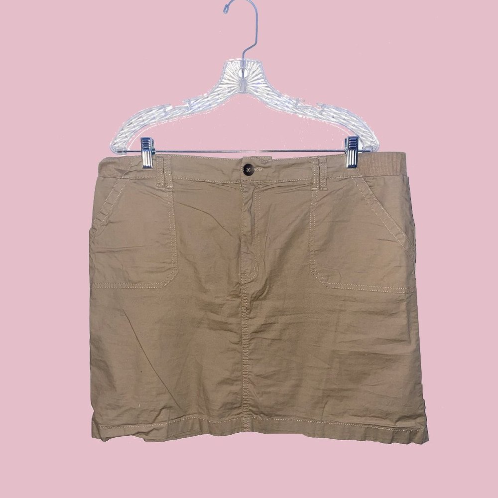 Tan Cargo Skirt